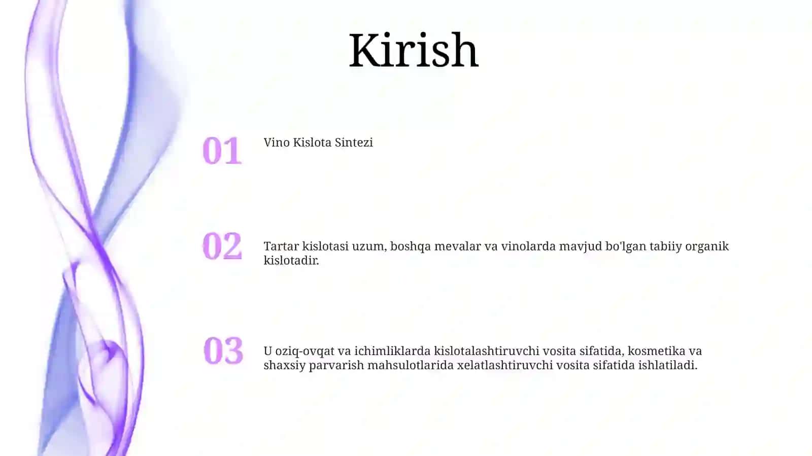 Vino Kislota Sintezi 2