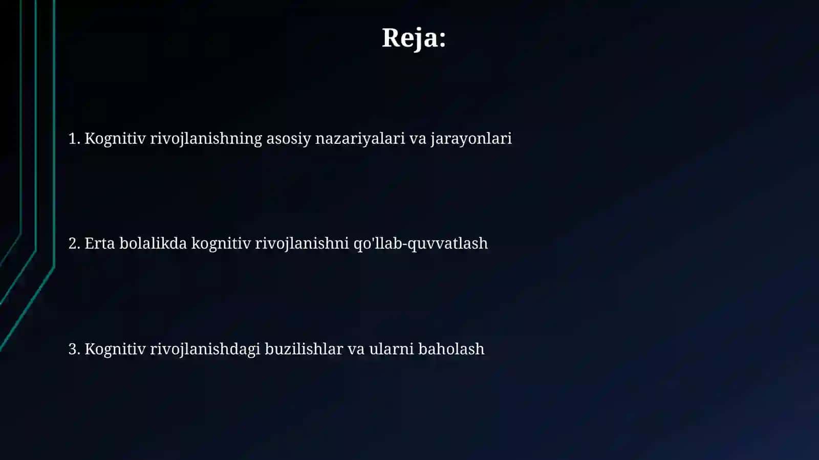 Kognitiv rivojlanish 2
