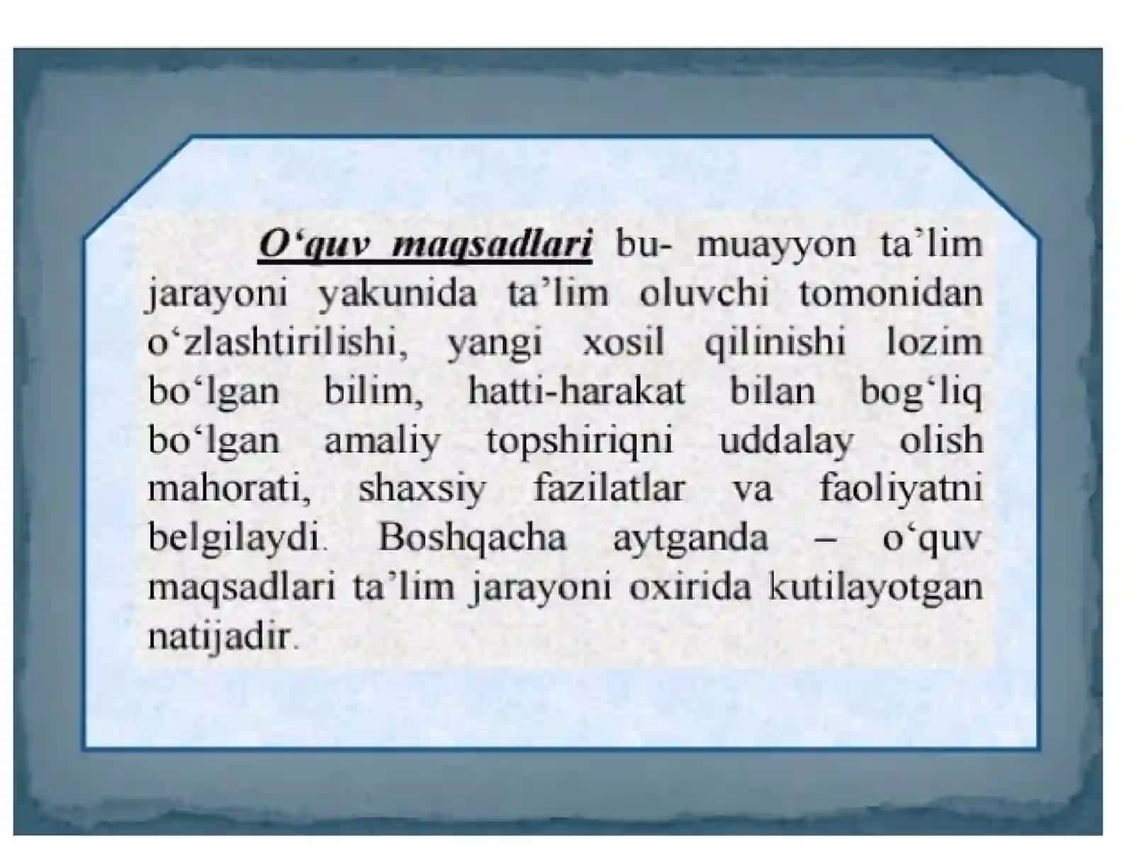 Ta`lim sifati va ta`lim natijalarini baholash 2