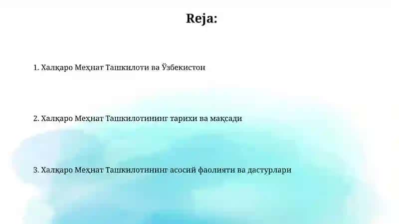 Халқаро Мeҳнат Ташкилоти 2