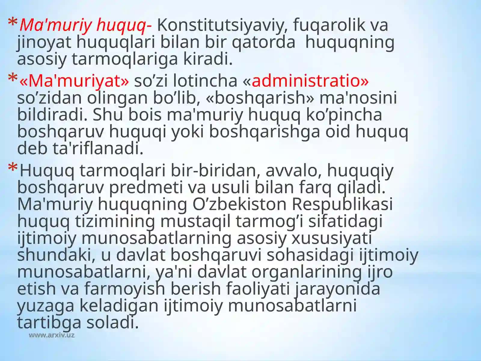 Ma’muriy huquq 2