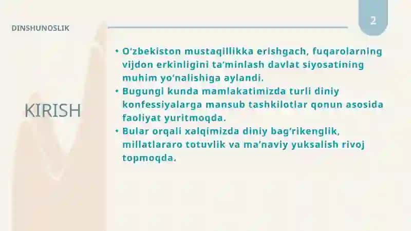 O'zbekistonda faoliyat yurutuvchi diniy tashkilotlar 2