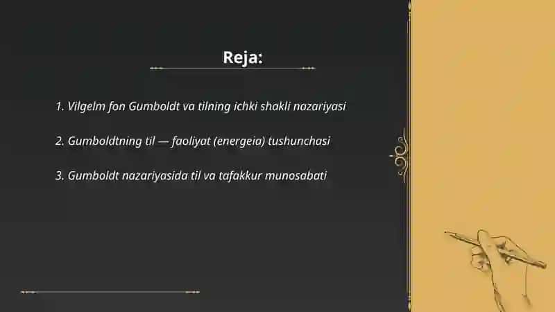 Gumboldtning Tilning Ichki Shakli Nazariyasi 2