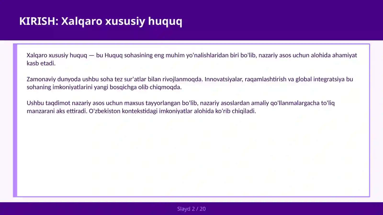 Xalqaro xususiy huquq 2