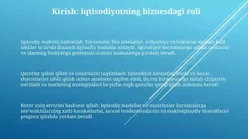 Biznes Yuritishda Iqtisodiy Omillar 2