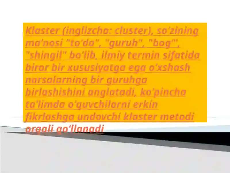 Klaster metodi 2