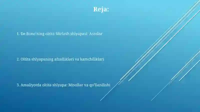 Edvard Bononing "6 shlyapa" usuli 2