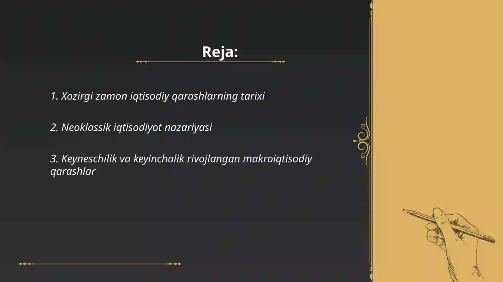 Xozirgi zamon iqtisodiy qarashlari evolyutsiyasi 2