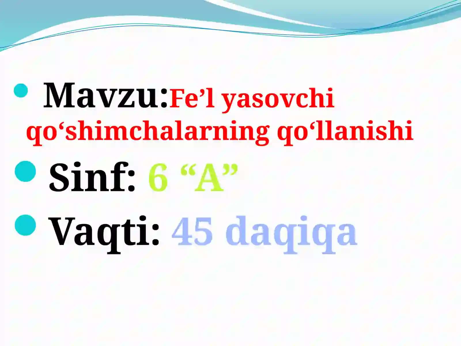 O`tkazgan bir soatlik ochiq dars ishlanmasi 2