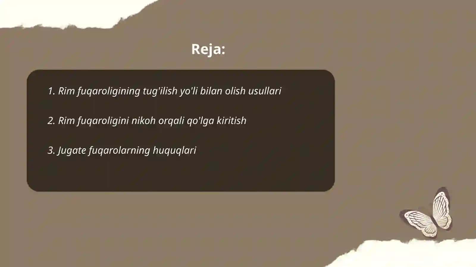 Rim fuqarolarining huquqiy holati 2
