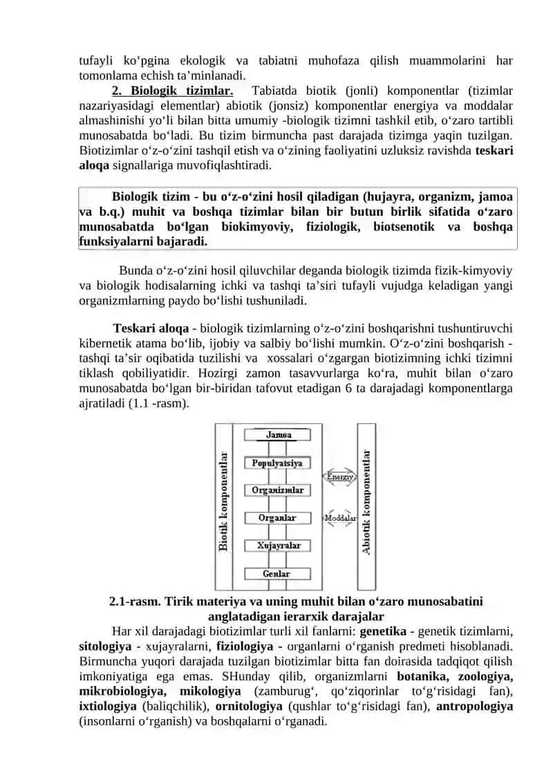 Ekologik Tizimlar 2