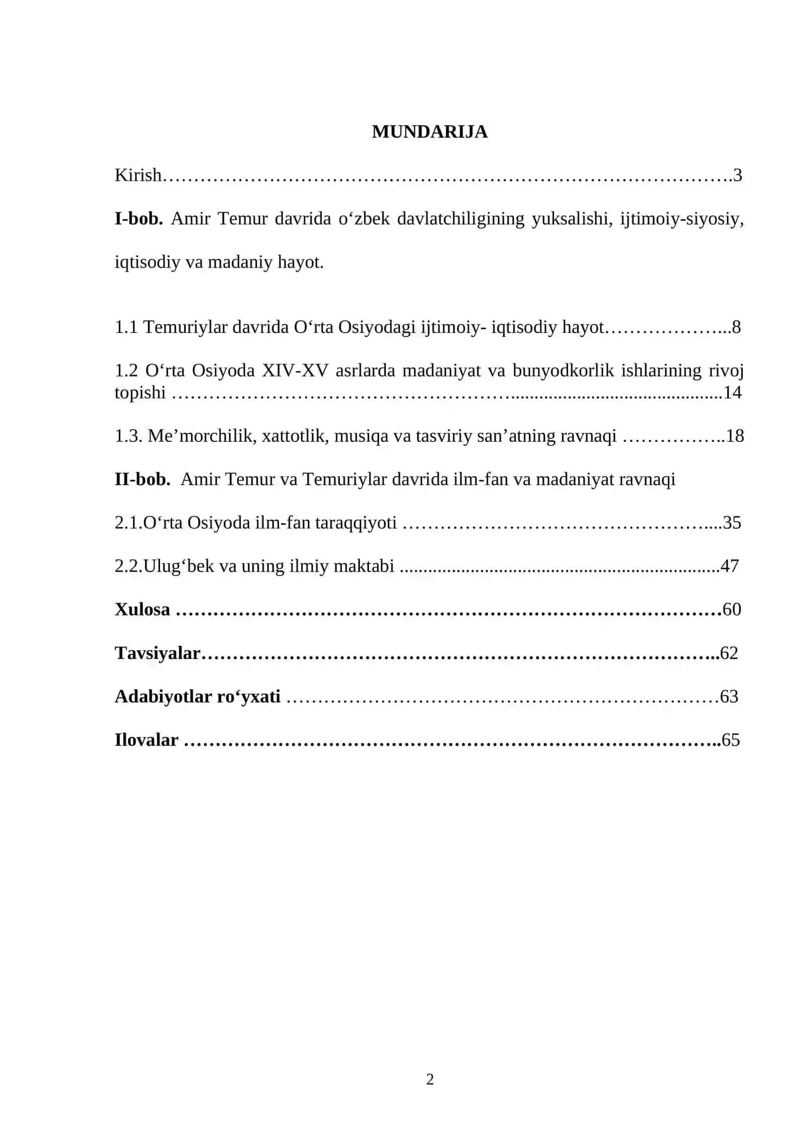 Amir Temur ilm-fan va madaniyat homiysi 2