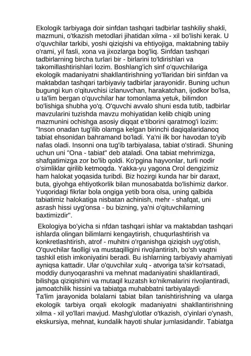 Ekologik tarbiya 2