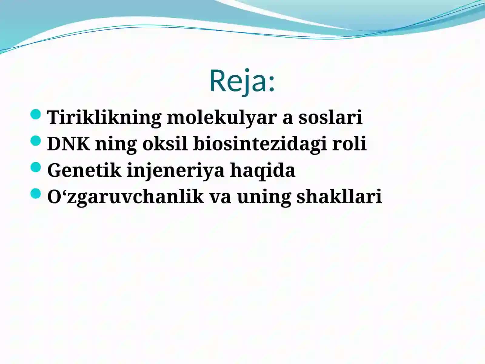Tiriklikning molekulyar asoslari 2
