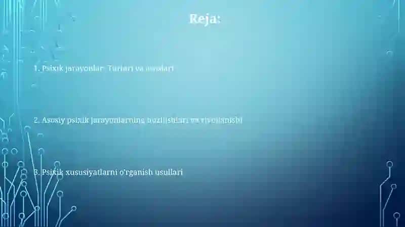 Psixik jarayonlar 2