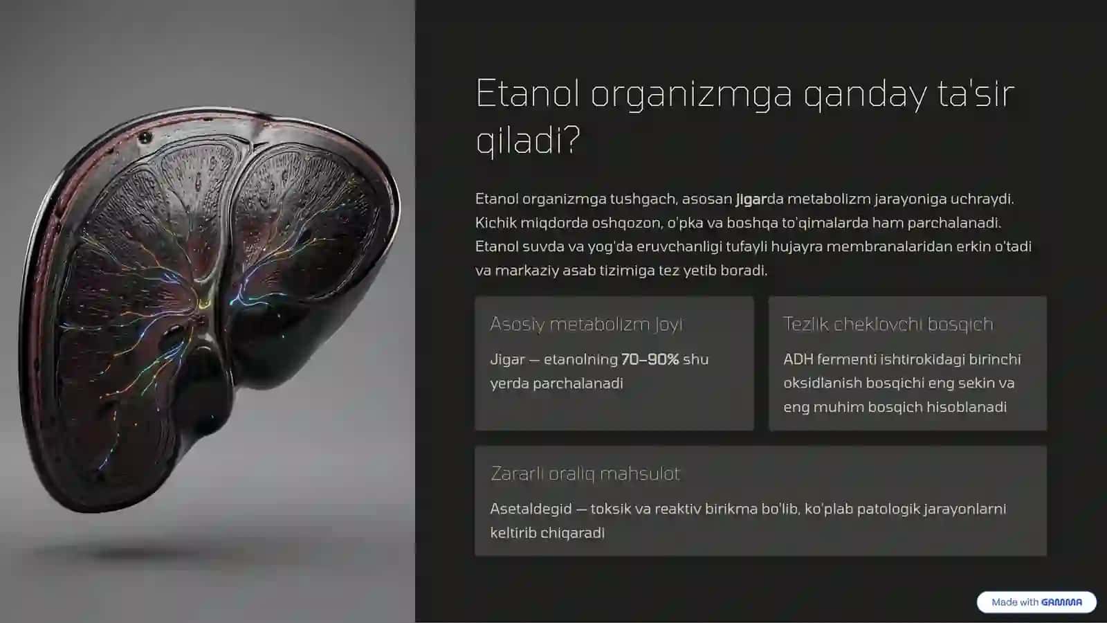 Etanol metabolizmi: Asosiy jarayonlar va ALDH izoformalari 2