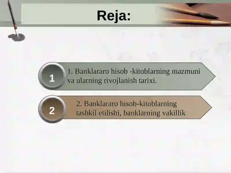 Banklararo hisob-kitoblar hisobi 2