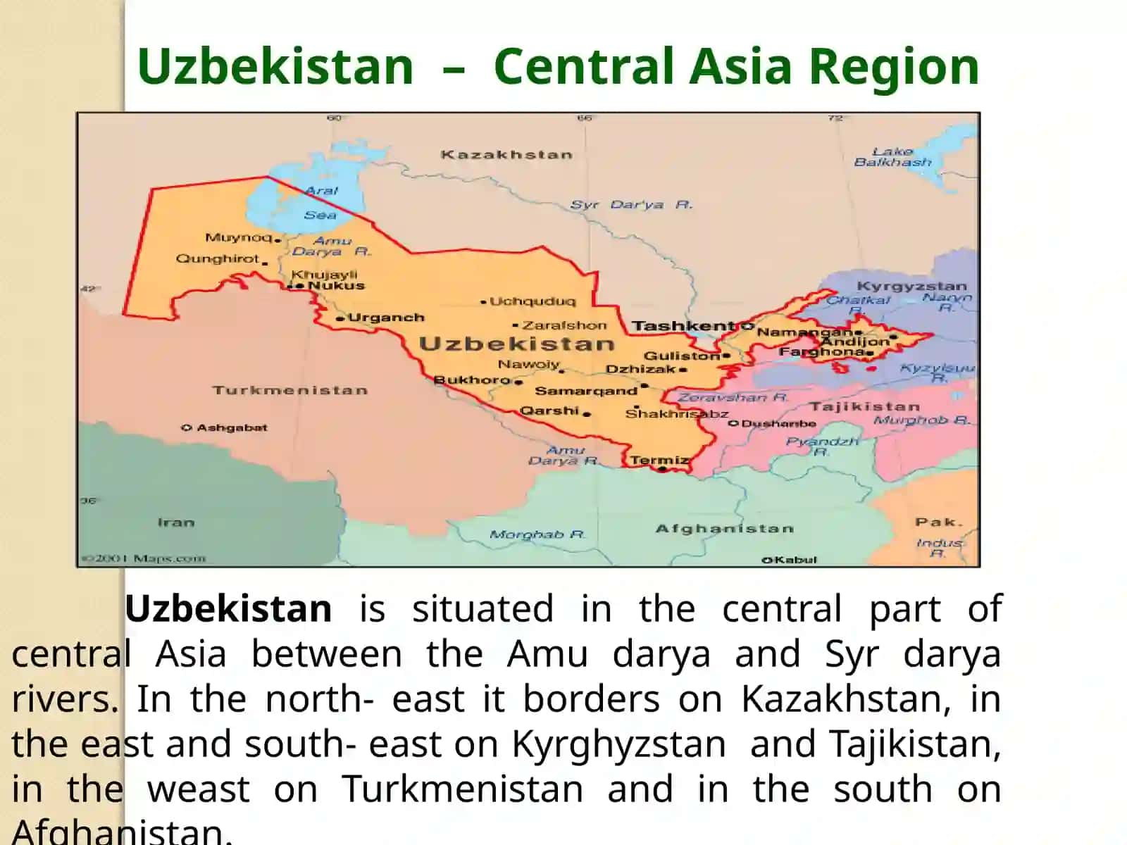 Uzbekistan – Central Asia Region 2