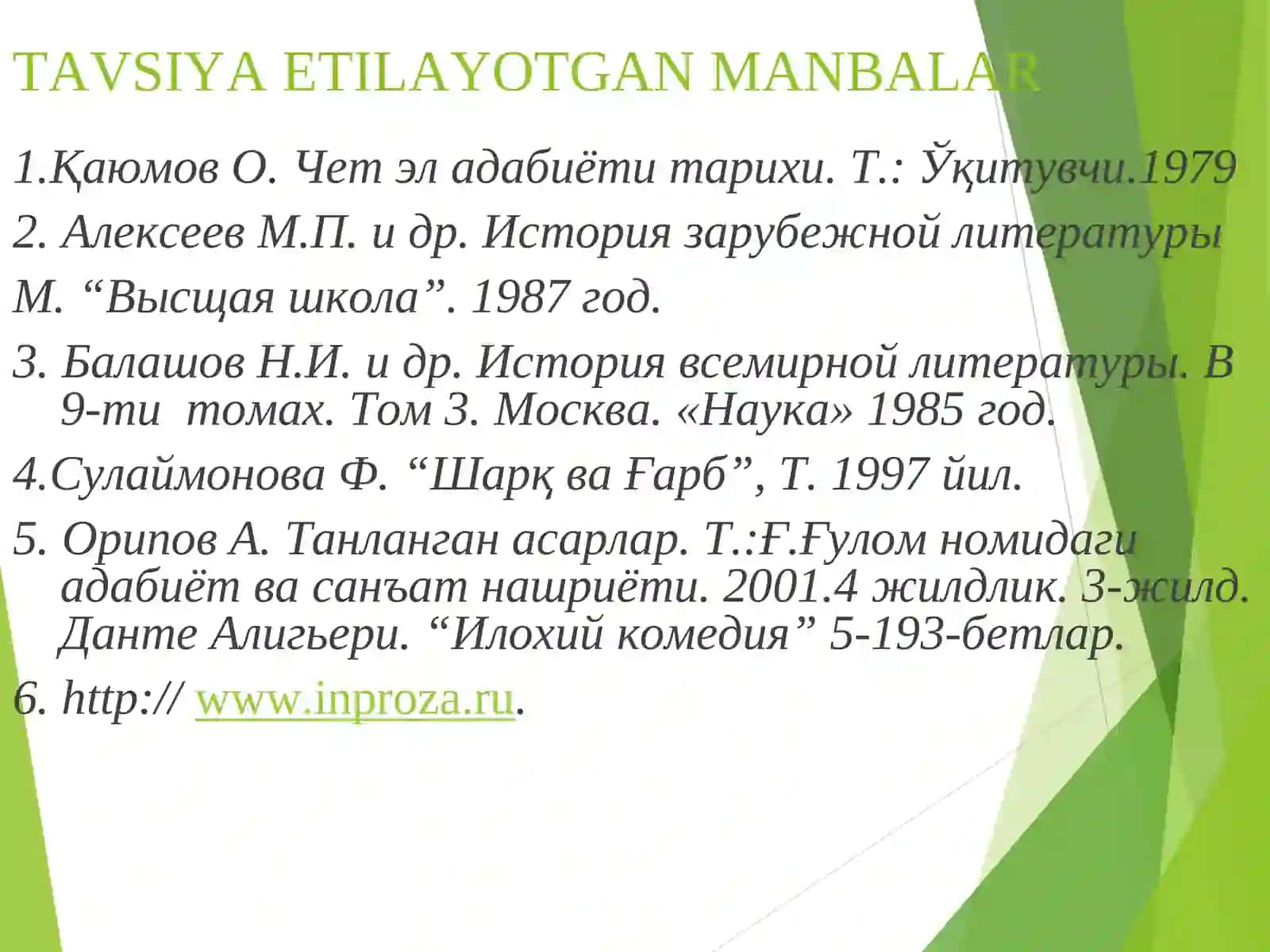 ШАРҚ ВА ҒАРБДА РЕНЕССАНС МАСАЛАСИ 2