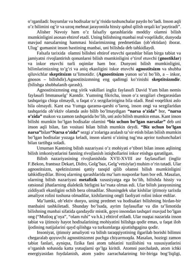 Bilish falsafasi (gnoseologiya) 2