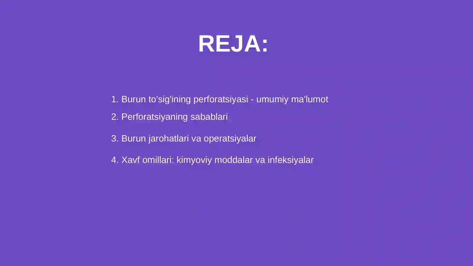 Burun to'sig'ining perforatsiyasi, sabablari, davolash usullari 2