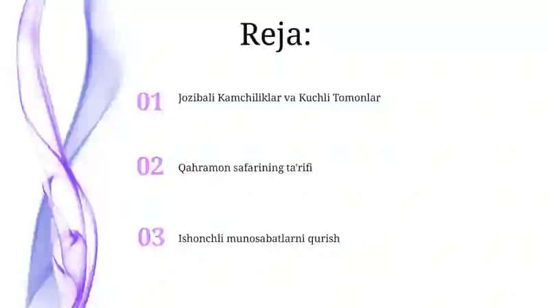 Qahramonlar xarakterini yaratish mahorati 2