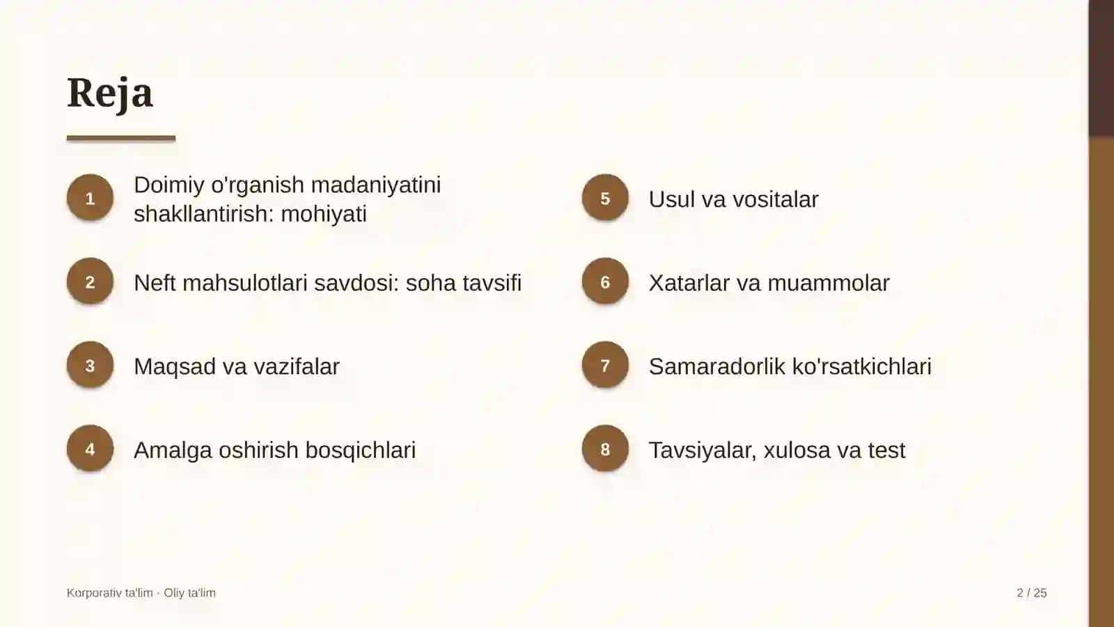neft mahsulotlari savdosida doimiy o'rganish madaniyatini shakllantirish 9984 2