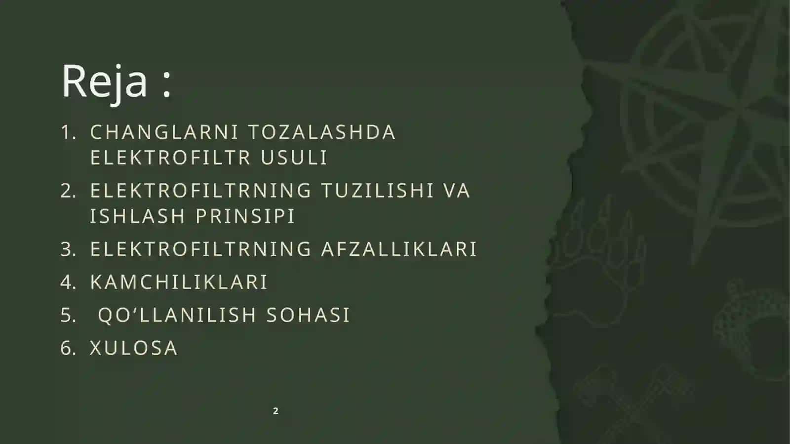 Elektrofiltrning afzalliklari 2