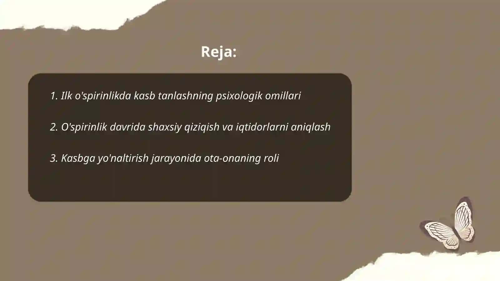 Ilk o'spirinlikda kasb tanlashning psixologik omillari 2