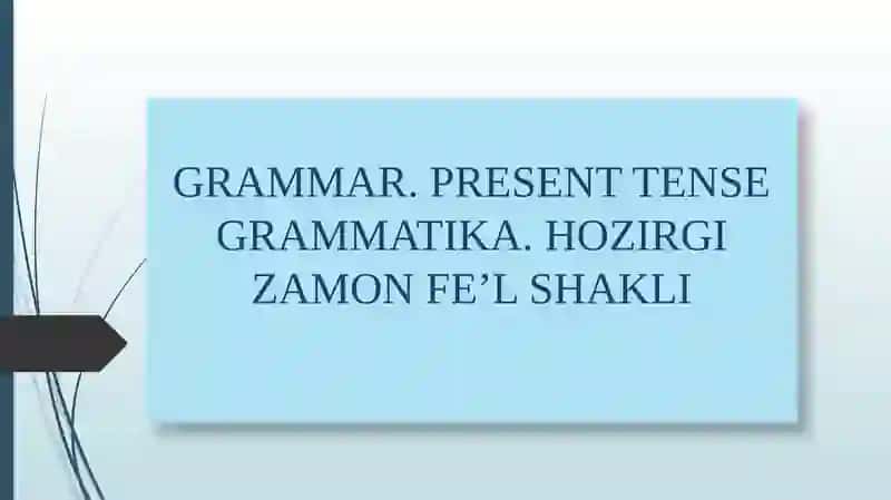 Present Tense in English 2