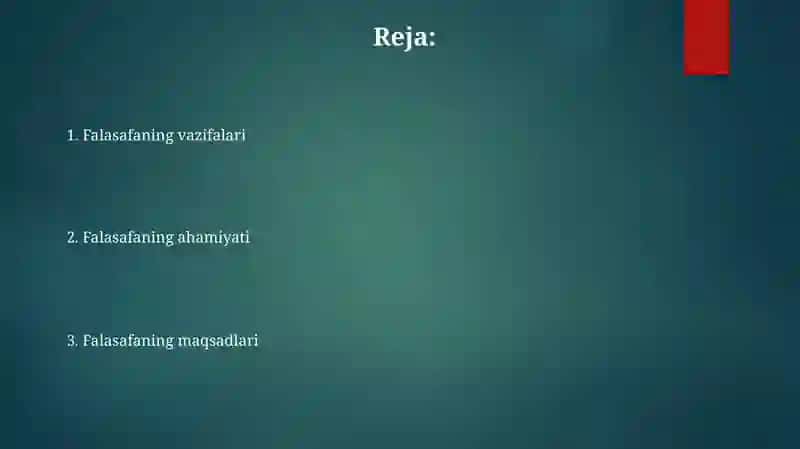 Falsafa fanining maqsadi va funksiyalari 2