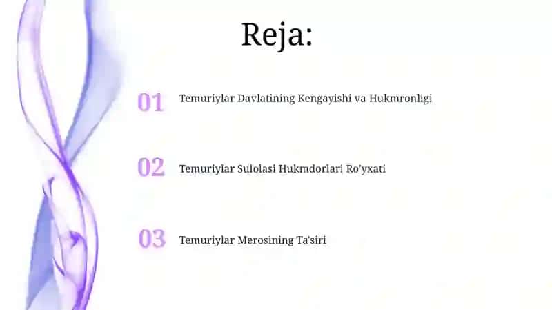 Temuriylar Davlatining Kengayishi va Hukmronligi 2