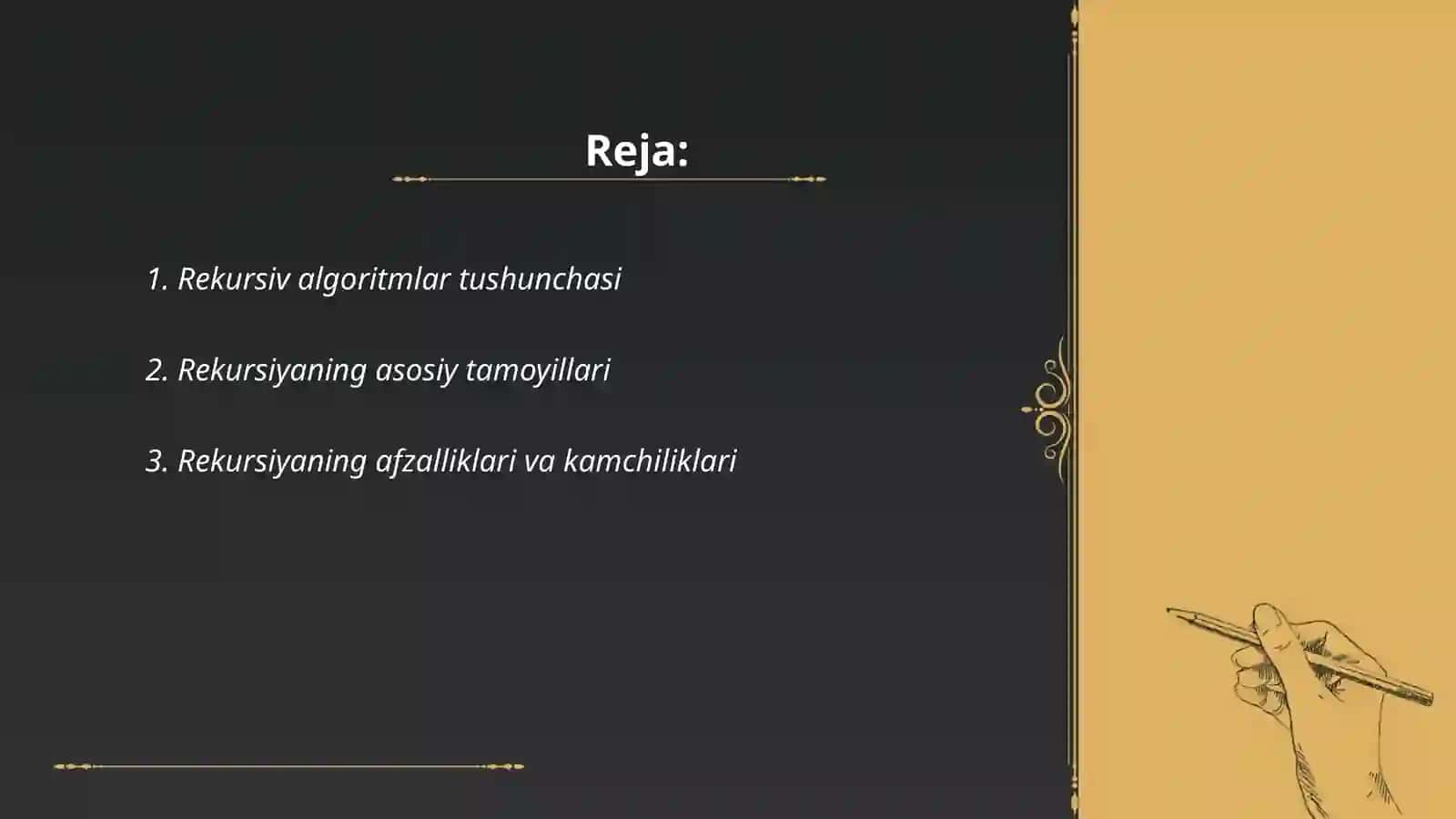 Rekursiv algoritmlar 2