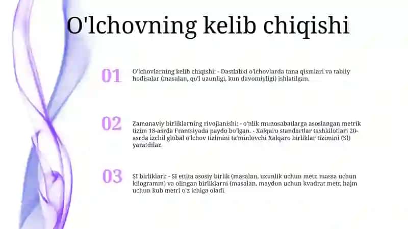 Zamonaviy O'Lchov Birliklarining Vujudga Kelishi 2