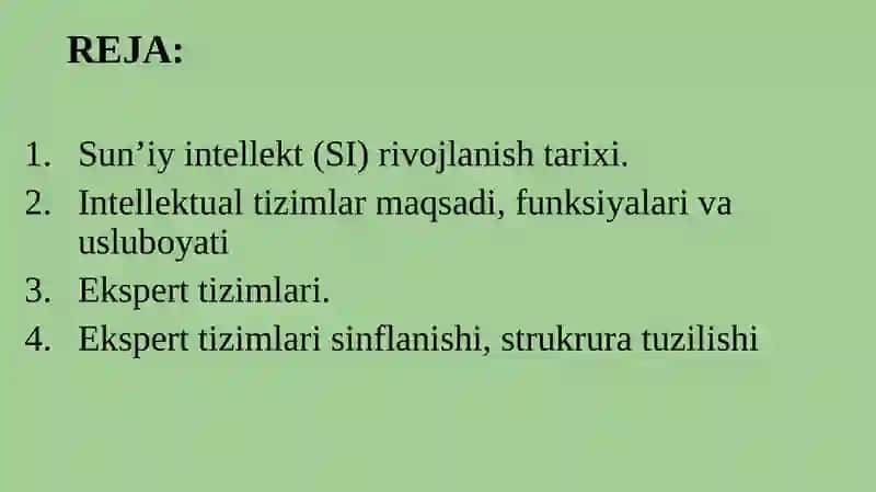 Intellektual boshqaruv tizimlari 2