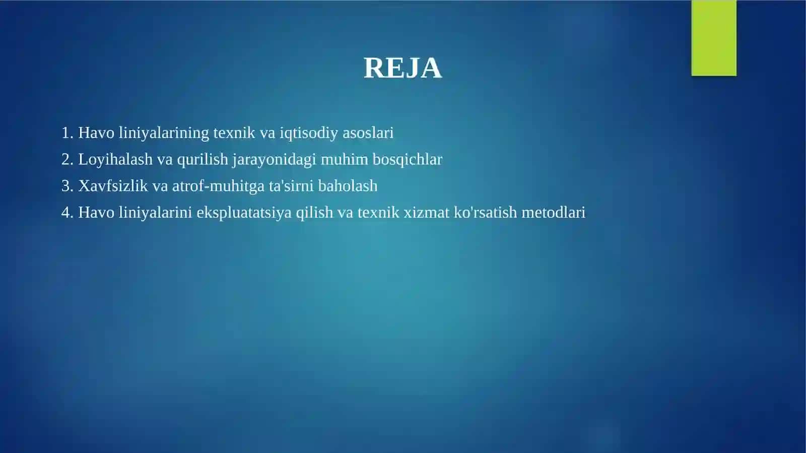 Havo liniyalariga tayyorlov ishlari 2