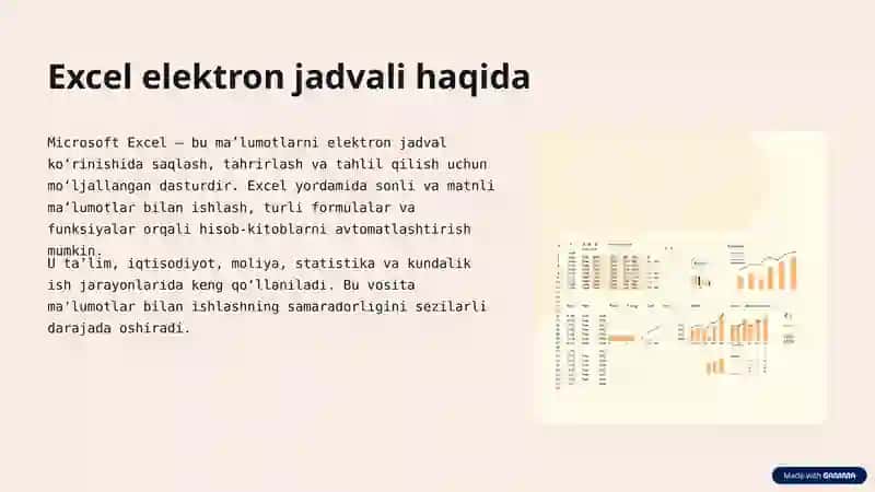 Microsoft Excel Excel elektron jadvalida tarmoqlanuvchi jarayonlarni dasturlash va ularning tadbiqlari 2