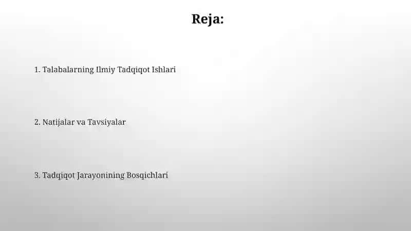 Talabalarning Ilmiy Tadqiqot Ishlari 2