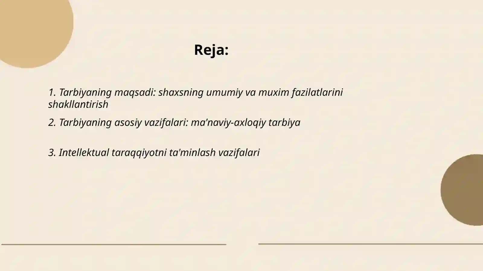 Tarbiyaning maqsad va vazifalari 2