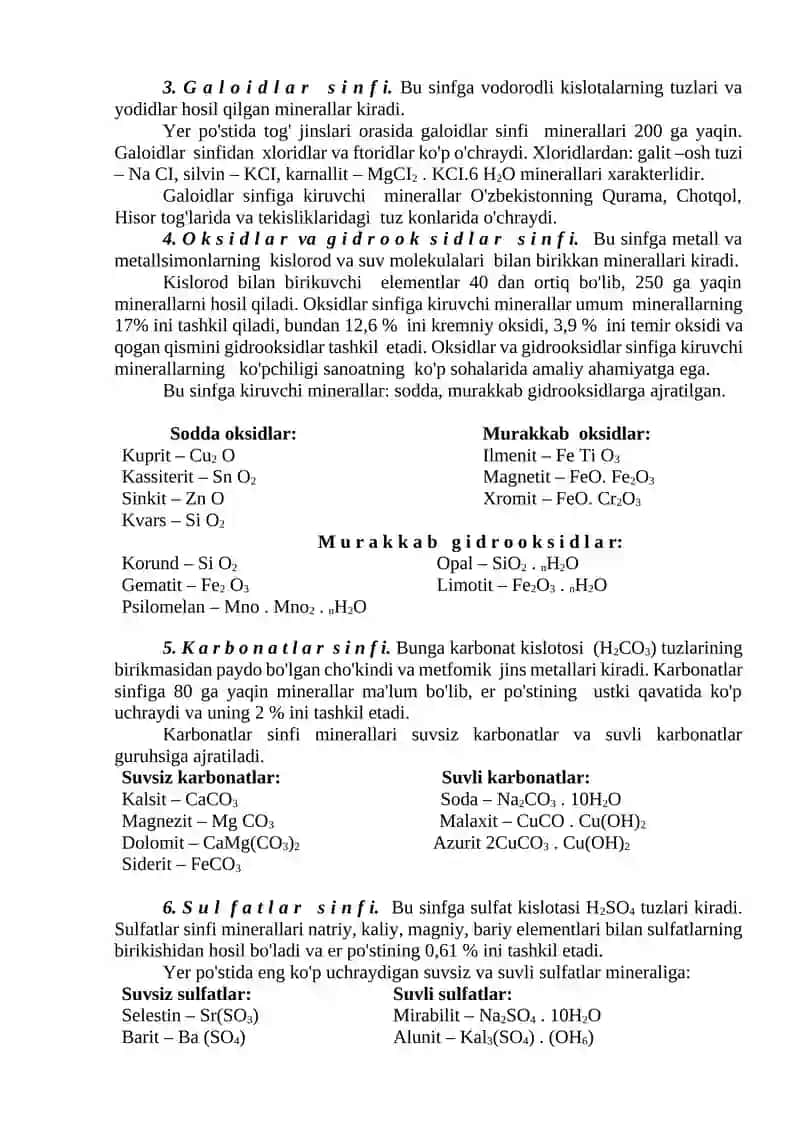 Mineralogiya faniga kirish 2