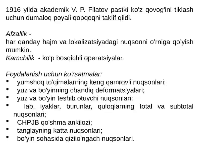 Filatovbandi bilan plastika 2
