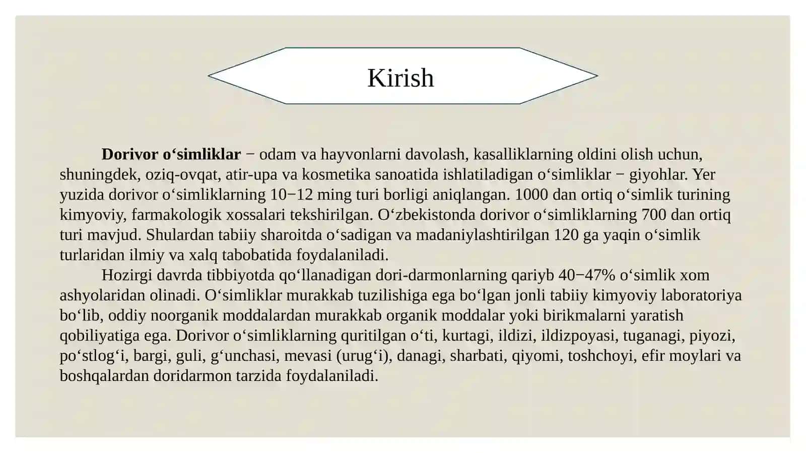 Kiyik o't zaxiralari. 2