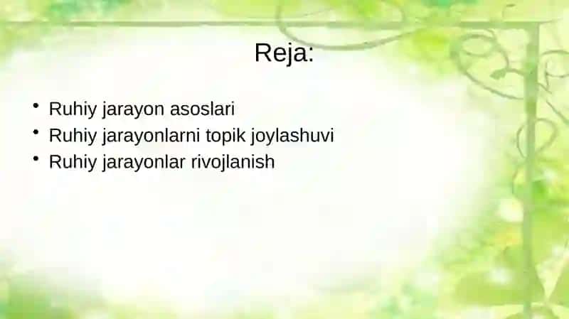 Ruhiy jarayonlar va ularning topik joylashuvi 2