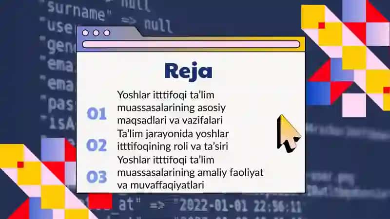 Yoshlar ittifoqi ta’lim muassasalari 2