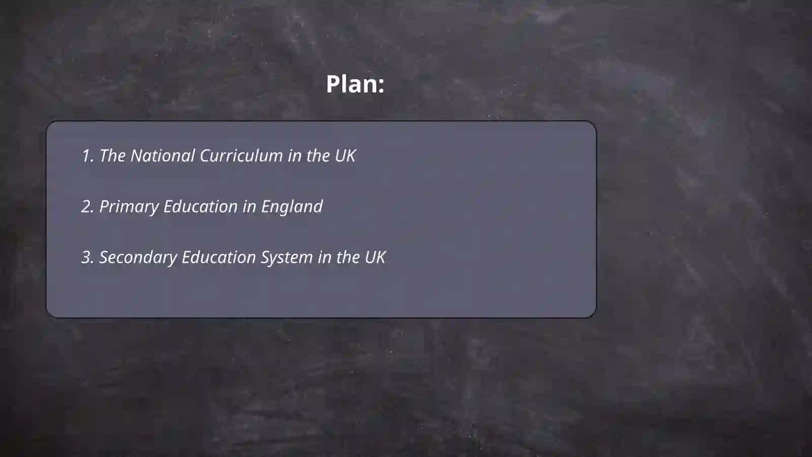 The National Curriculum in the UK 2