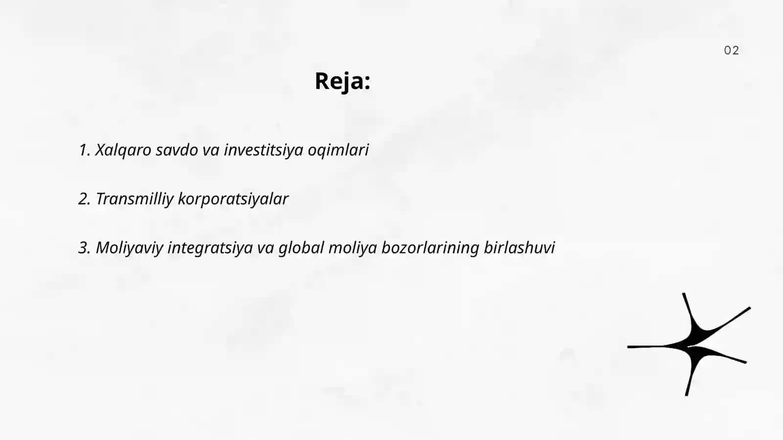 Xalqaro savdo va investitsiya oqimlari 2