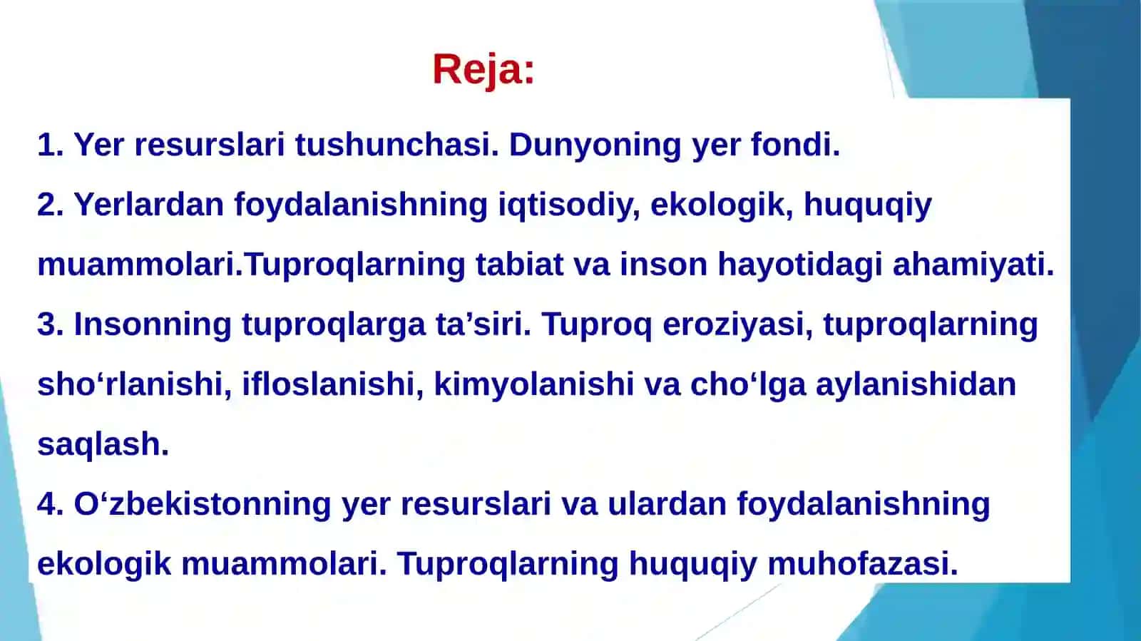 TABIIY RESURSLARDAN OQILONA FOYDALANISH 2