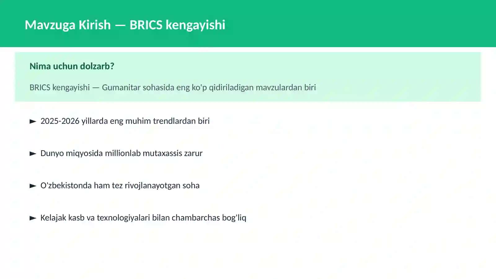 BRICS kengayishi 2