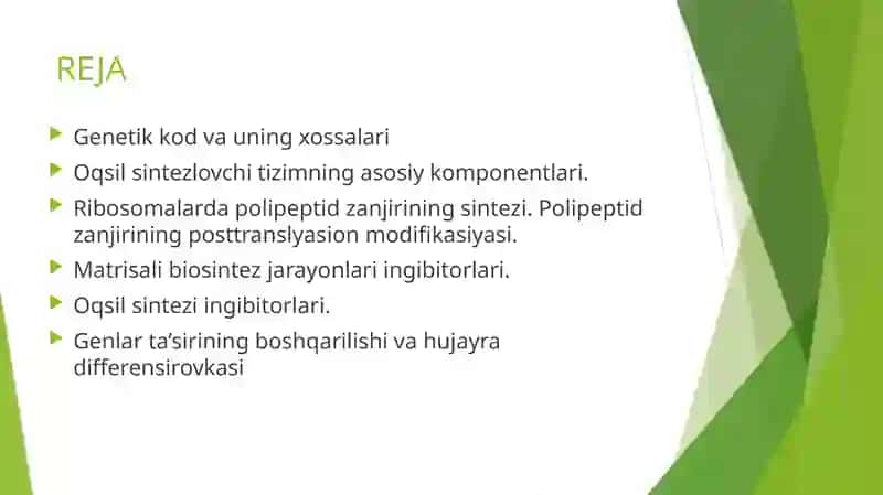 Translyatsiya. Genlar almashinuvini boshqarilishi. 2