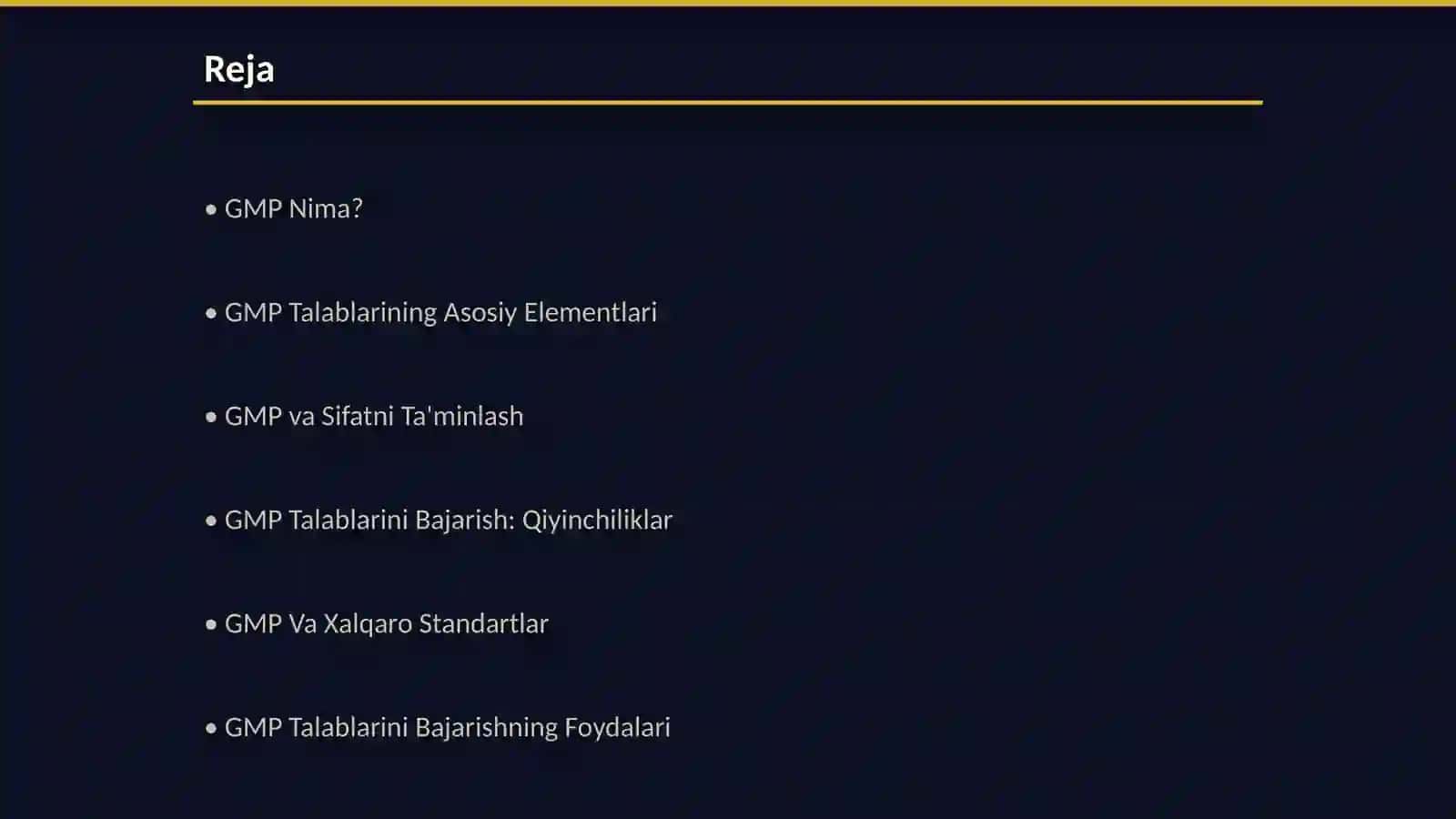 GMP Talablari: Sifatni Ta'minlashning Muhim Asoslari 2